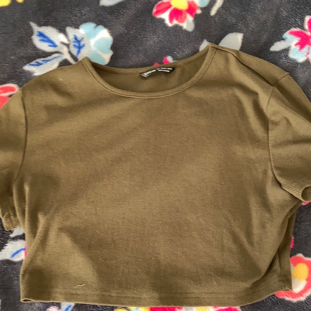 Safe green crop top